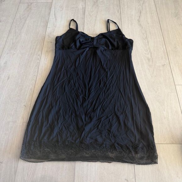 Anthropologie Dresses & Skirts - Anthropologie women’s black slip lace dress size L